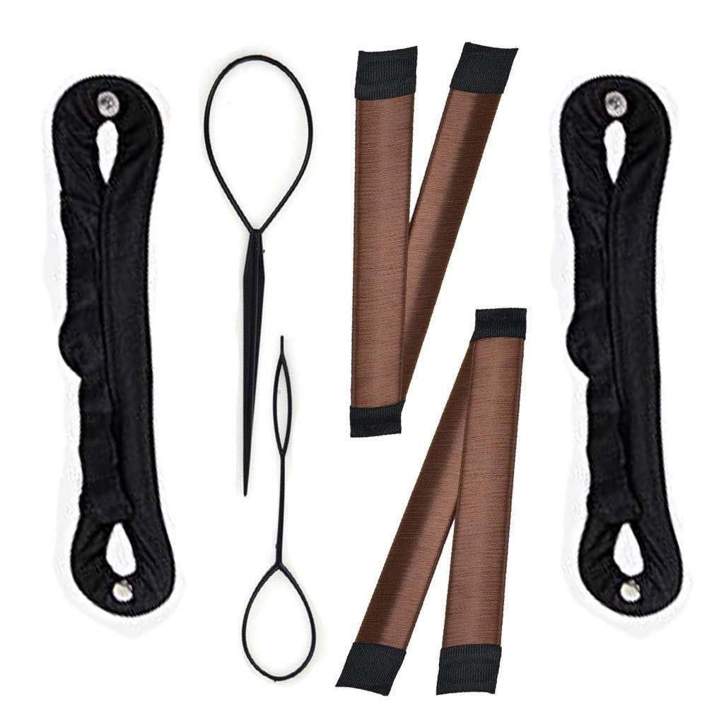 Magic Donut Bun Maker Tool Set of 6 Perfect Bun Making Tool Women Fashion French Hair Styling Hair T