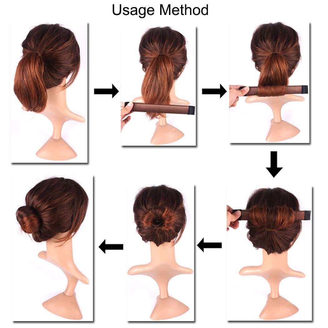 Magic Donut Bun Maker Tool Set of 6 Perfect Bun Making Tool Women Fashion French Hair Styling Hair T