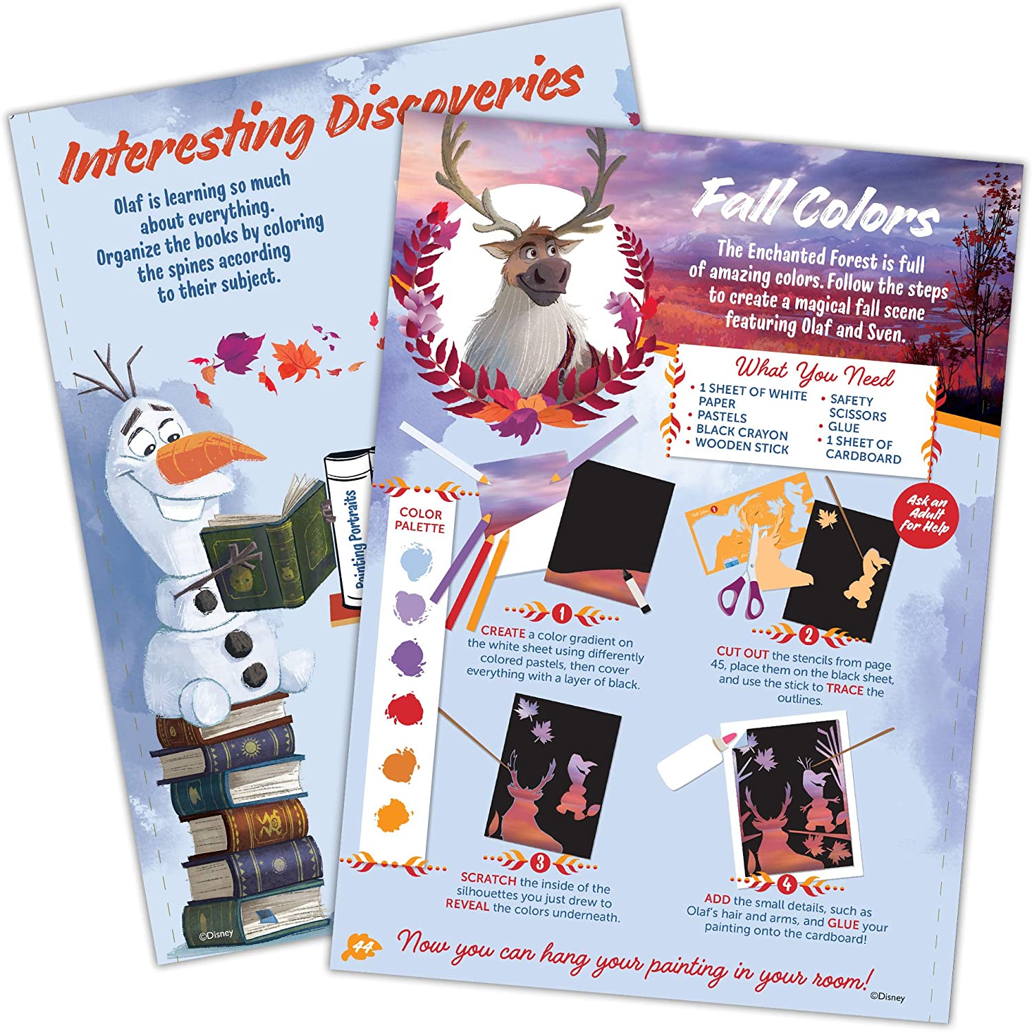 Disney Frozen 2 Olaf Deluxe 48-Page Sketch Book with Stickers, Coloring and Activity Book 45847 Bend