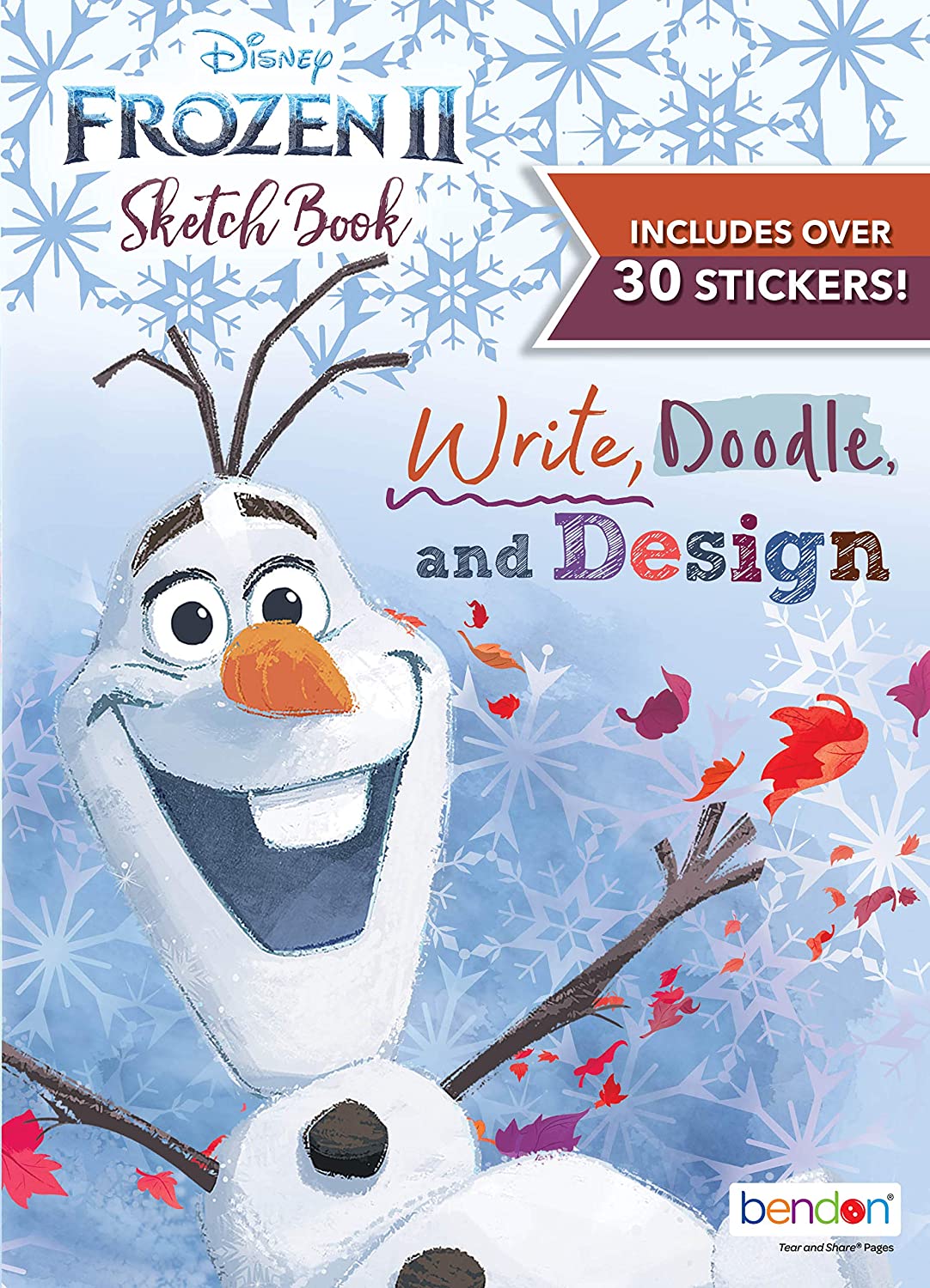 Disney Frozen 2 Olaf Deluxe 48-Page Sketch Book with Stickers, Coloring and Activity Book 45847 Bend