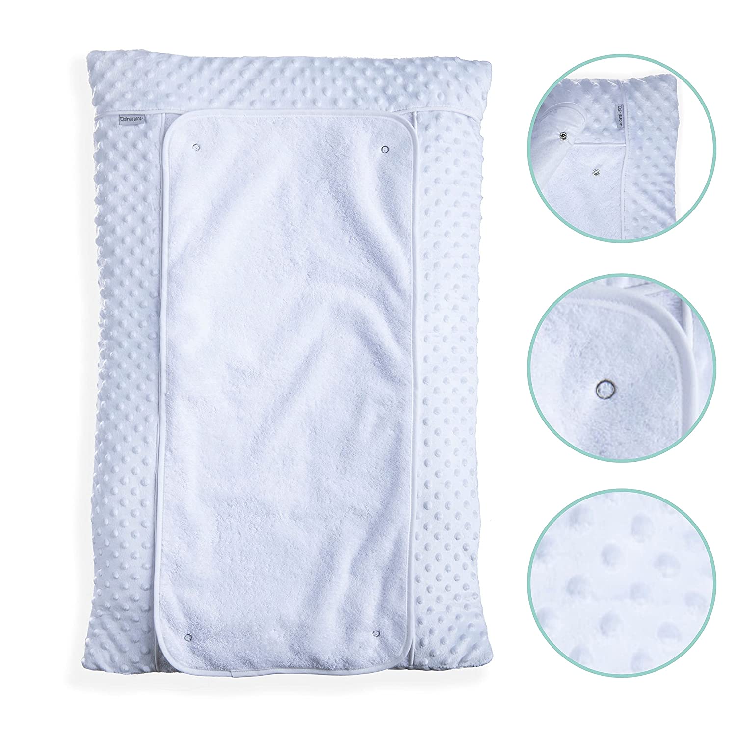 Clair de Lune Dimple Luxury Changing Mat (White)