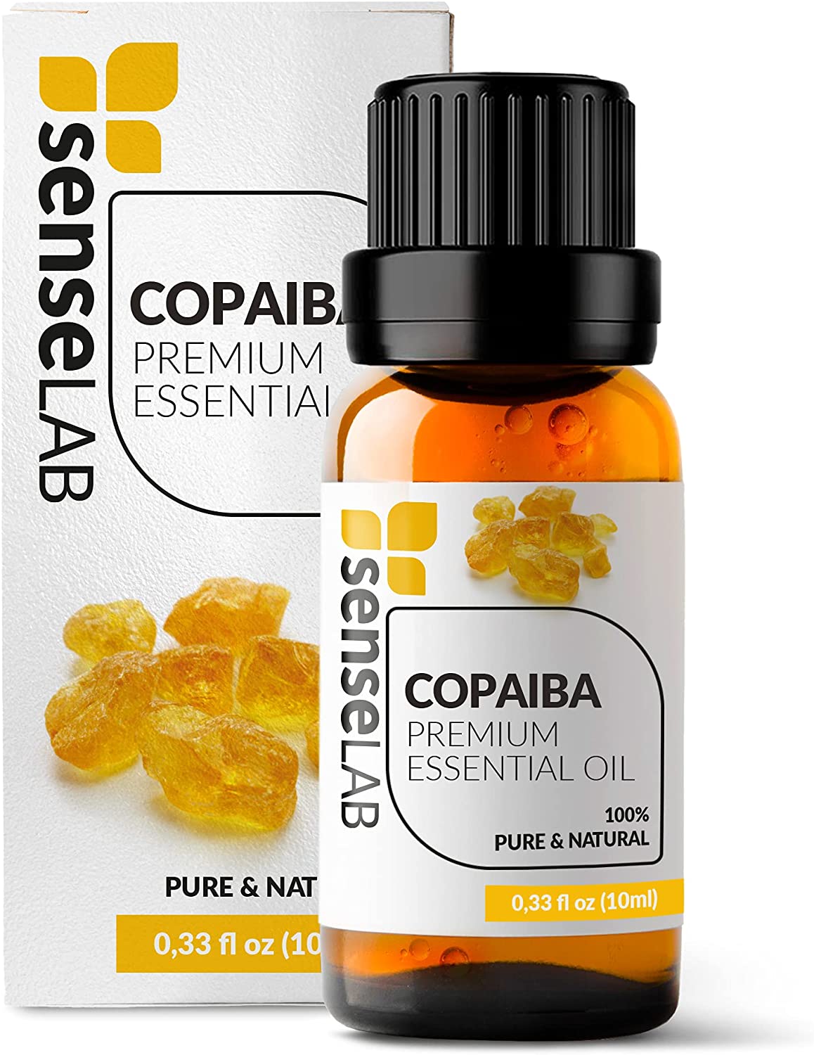 SenseLAB Copaiba Essential Oil - 100 % Pure Extract Copaiba Oil Therapeutic Grade - Skin Care Oil - 