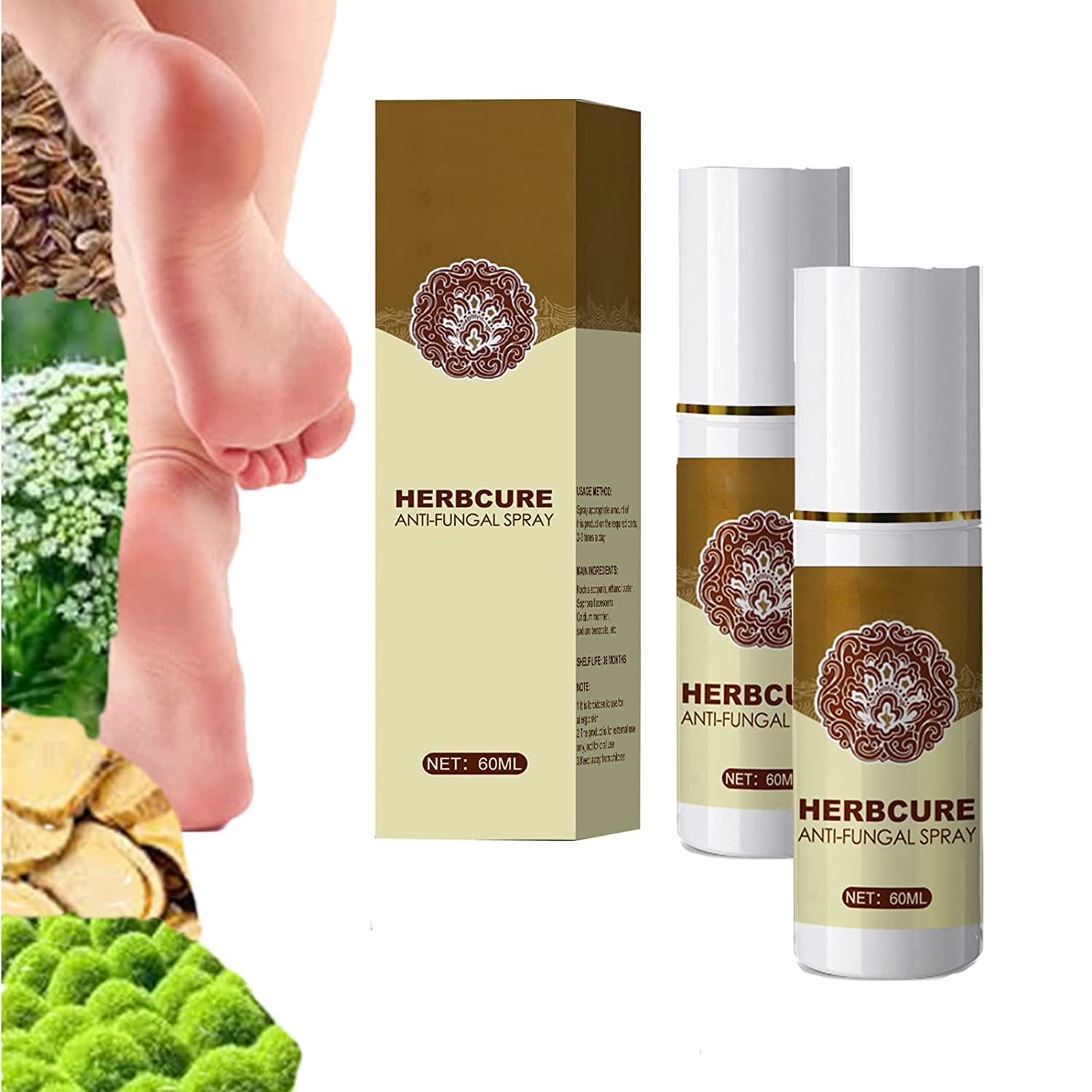 60ml Fungal Combat Feet Spray , Anti Fungal Infections Athlete