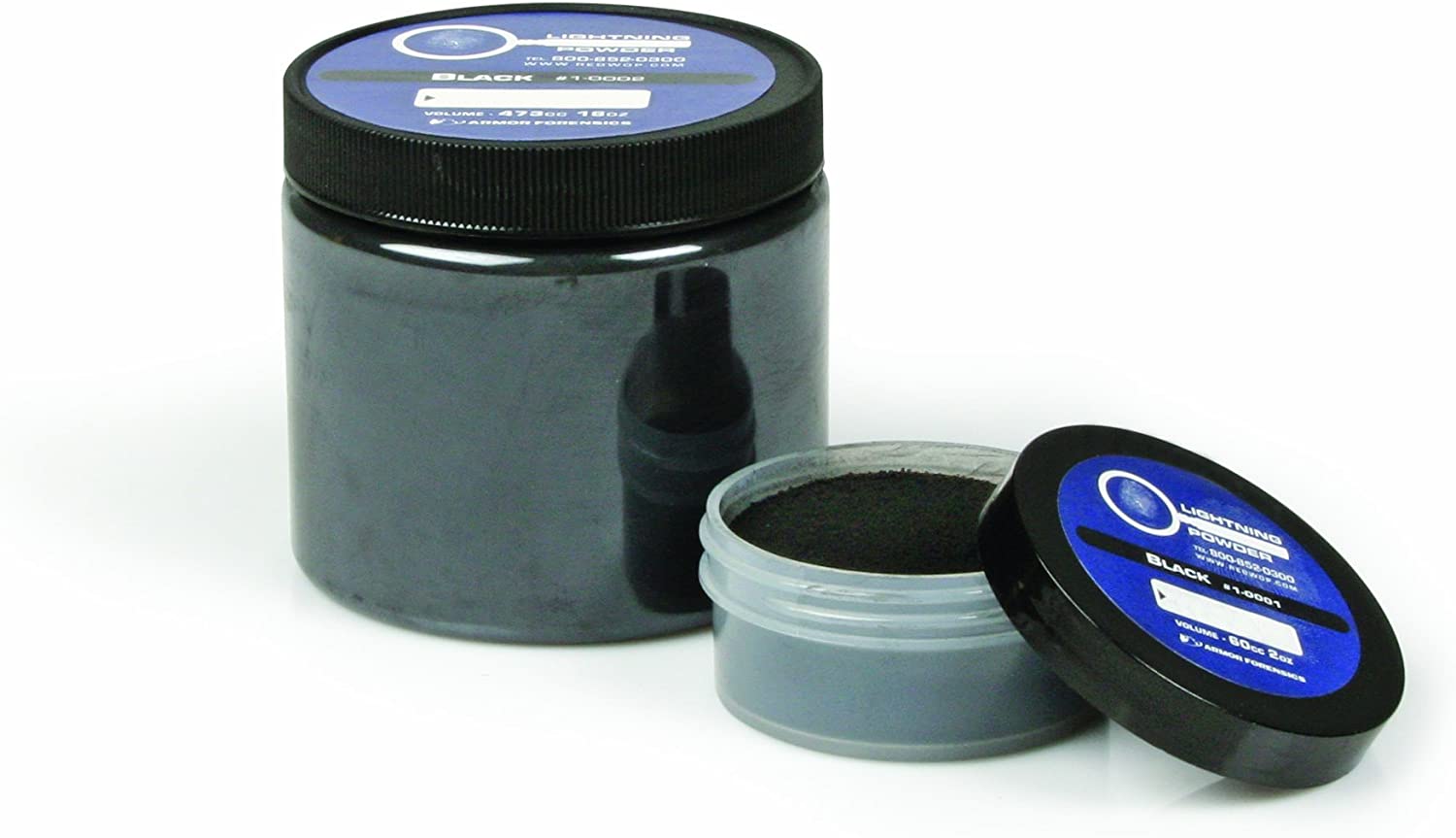 LIGHTNING POWDER Black Latent Fingerprint Powder (16-Ounce)