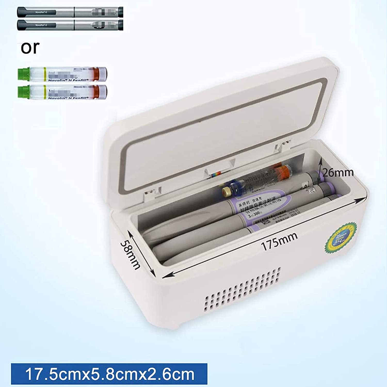 Insulin Cool Box for Car, Travel, Home, Electric Cooler Portable Travel Box Thermostat 2-8 Degrees w