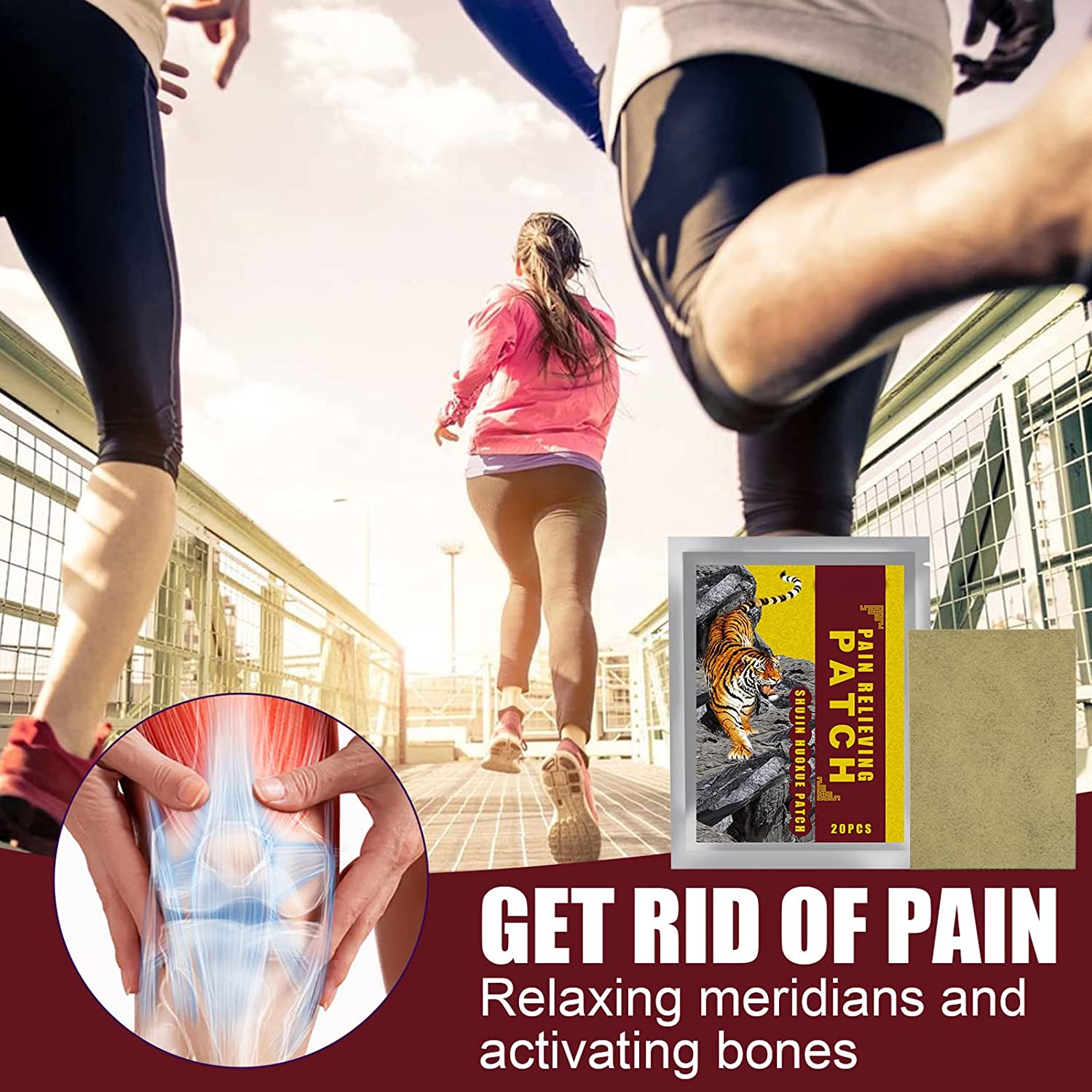 40pcs Pain Relief Patch, Muscle Pain Relieve Meridians Collaterals Relieve Joint Pain Swelling Herba
