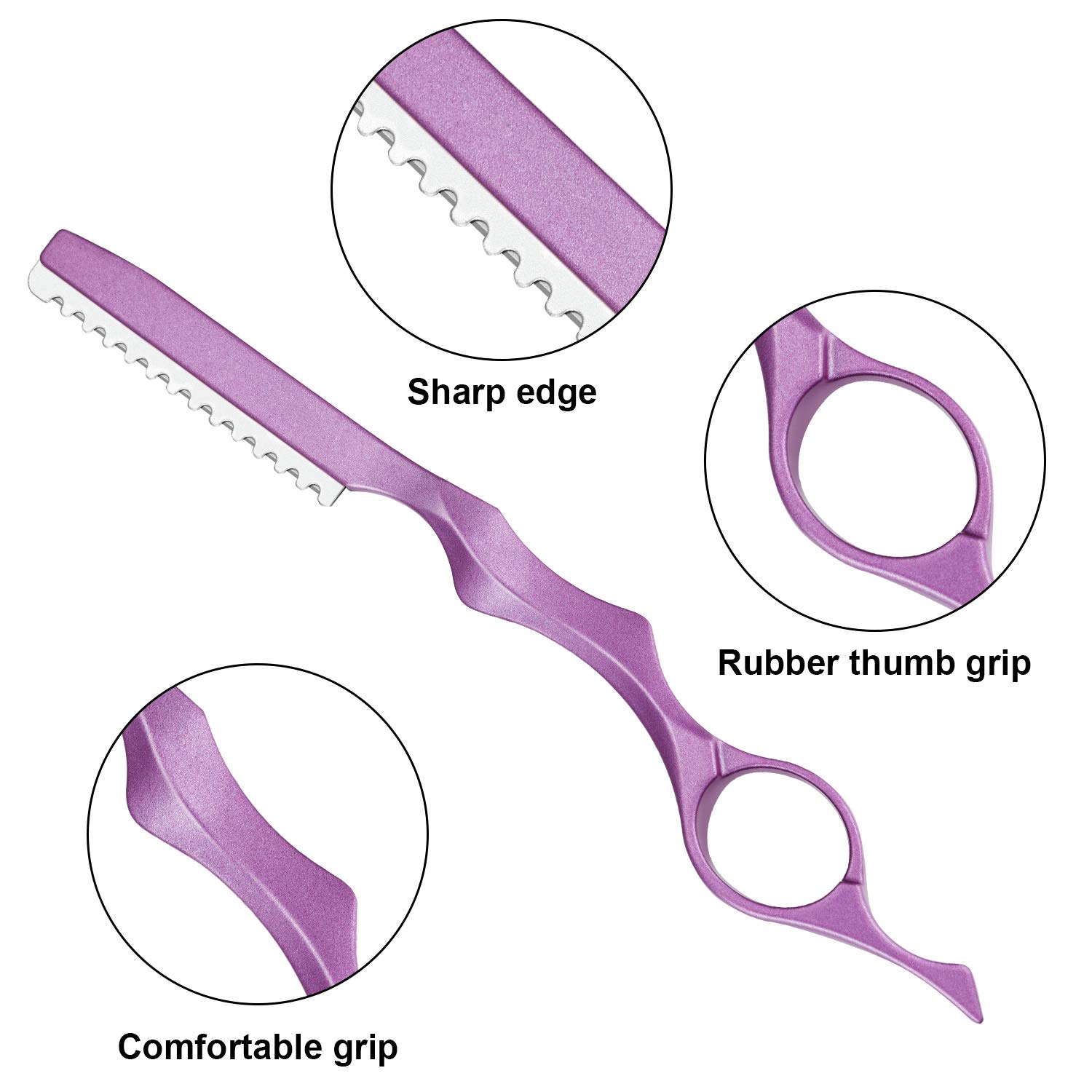 12 Pieces Hair Styling Thinning Razor Set, 2 Pieces Hair Styling Razor Hair Cutting Texturizing Razo