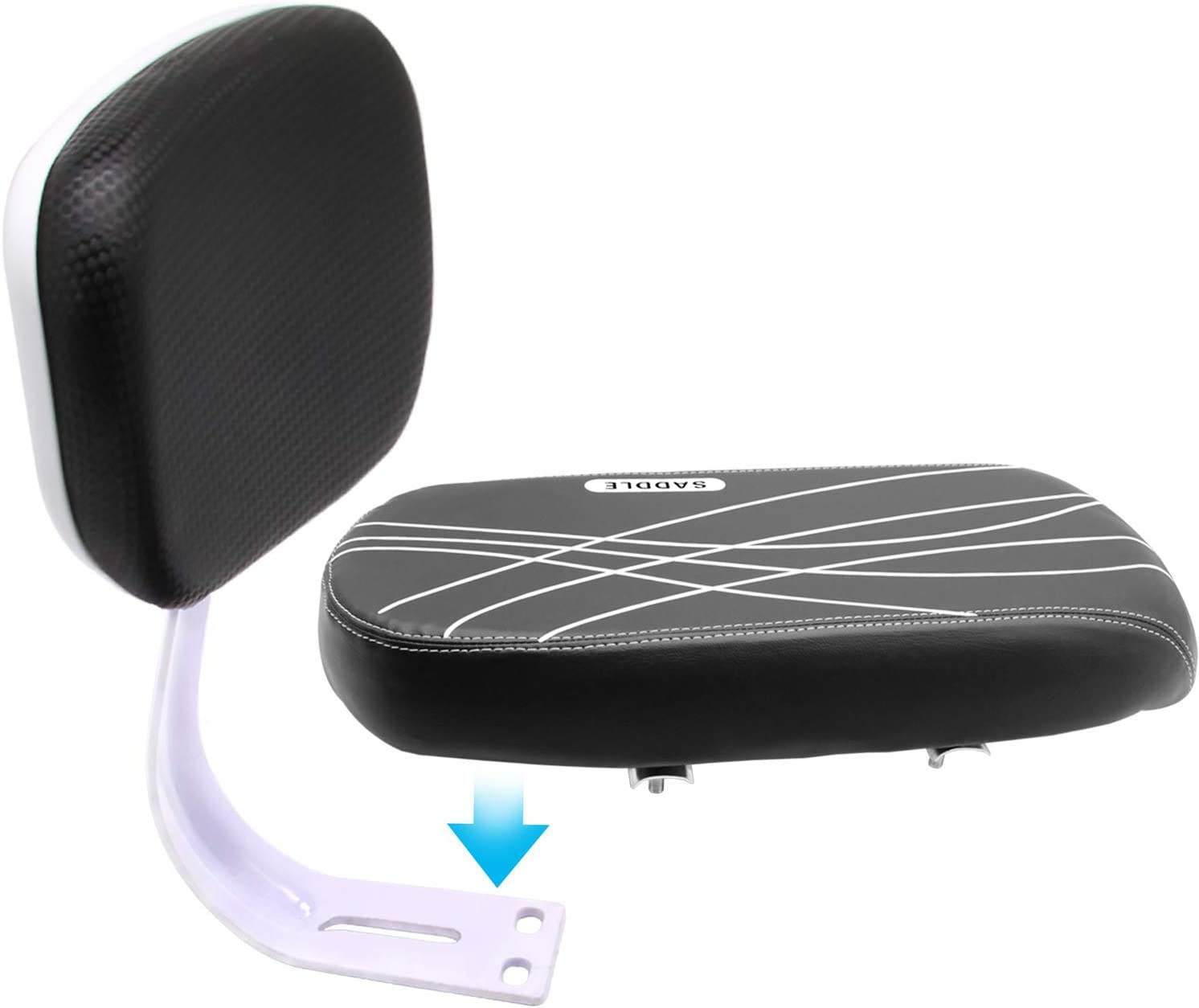 Together-life Rear Mounted Child Bike Seats, Bicycle Rear Seat Cushion Armrest Set Kid Child Carrier