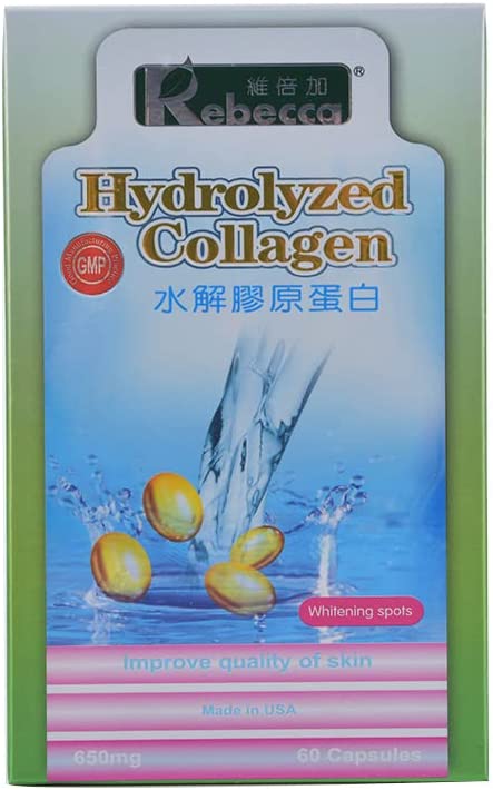 Rebeca Hydrolyzed Collagen 60 Capsules, Made in USA