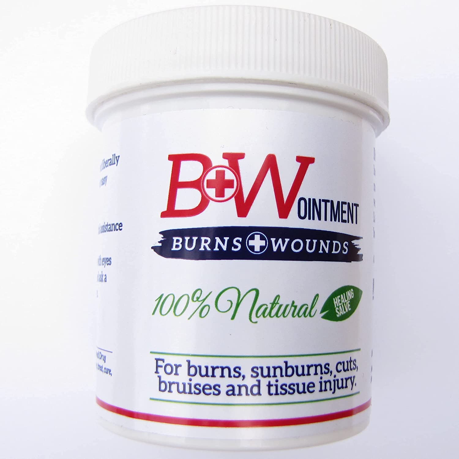B&W Ointment - Burn and Wound Ointment - Amish Made Burn Salve - 100% Natural Burn Cream (New Label)