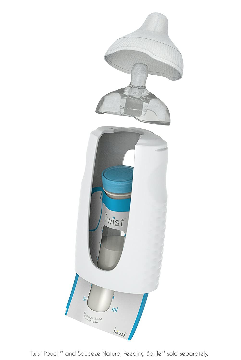 Kiinde Twist Active Latch Nipples for Breast Milk Fast Flow (2 Pack)