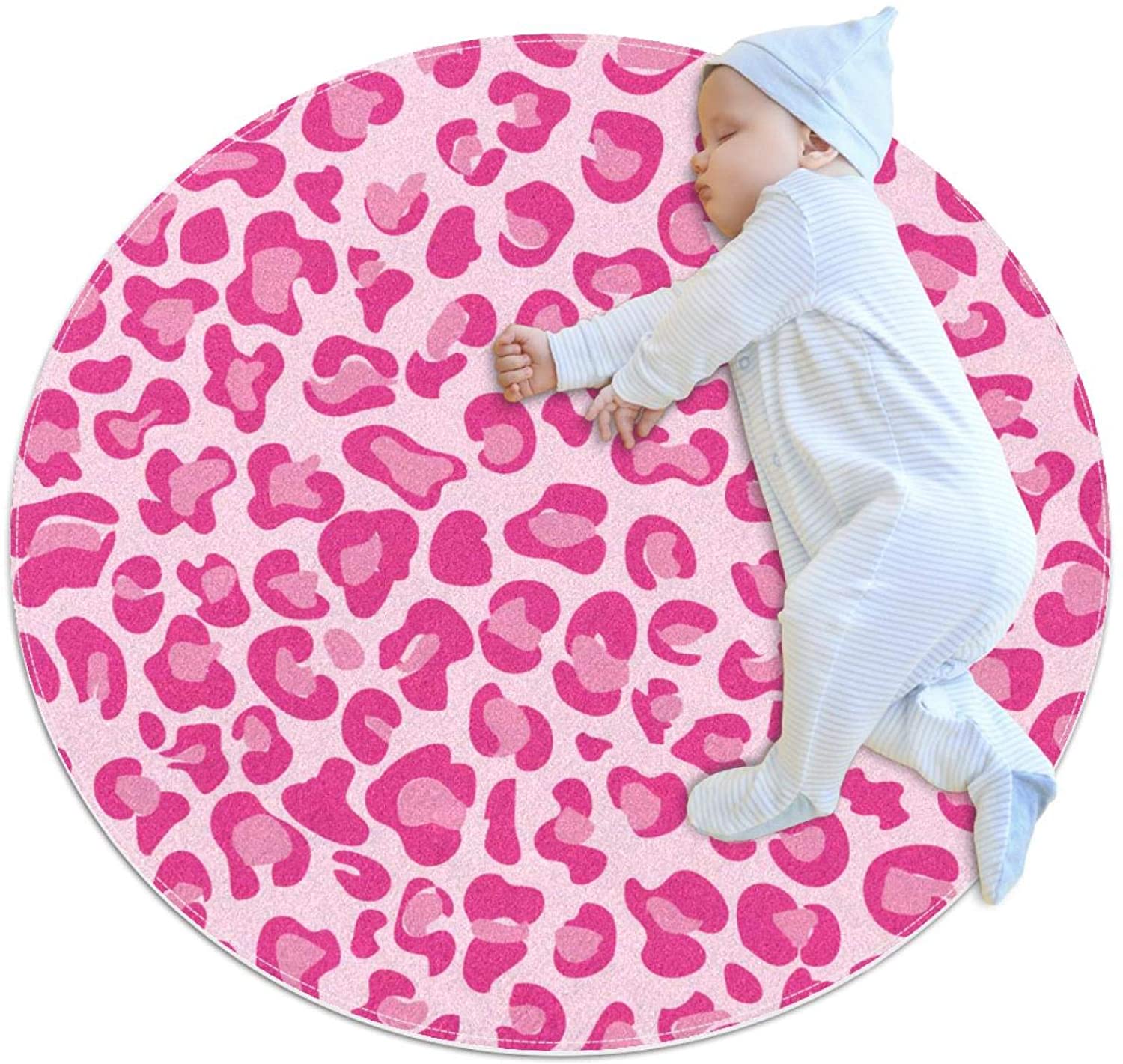 Round Mats for Floor Anti Slip Mat Suit for Living Room Bedroom Kitchen Bathroom 31.5 Inch Diameter