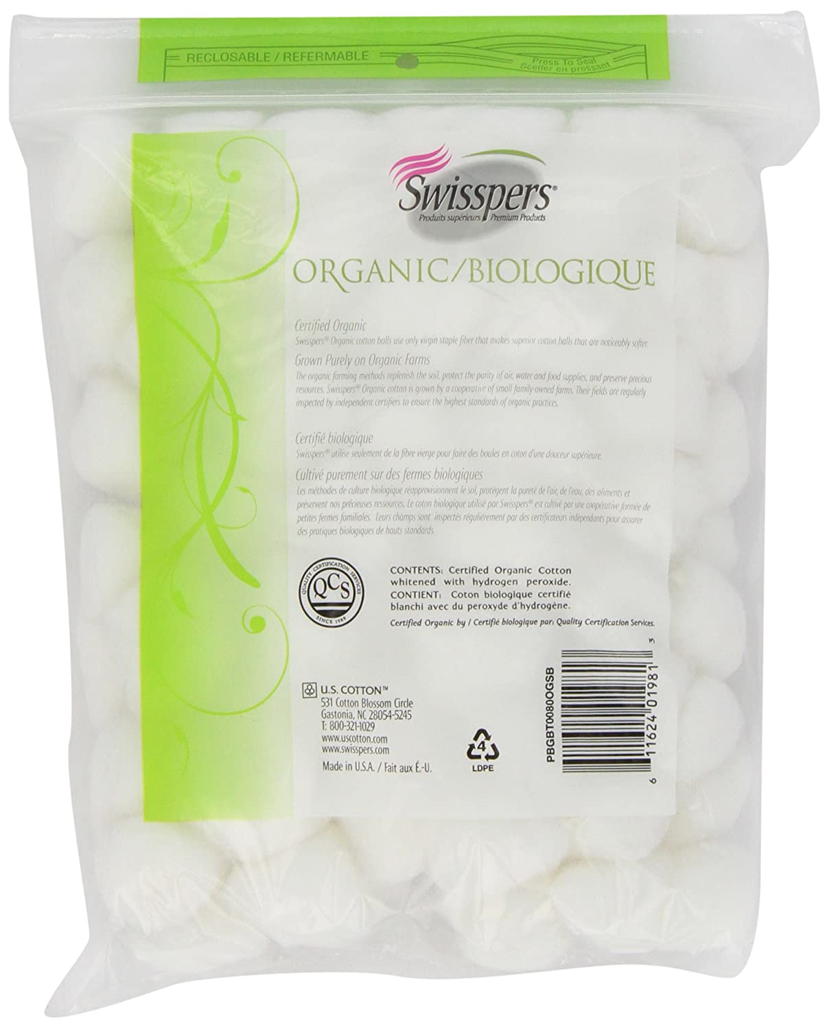 Swisspers Organics Cotton Balls - 80