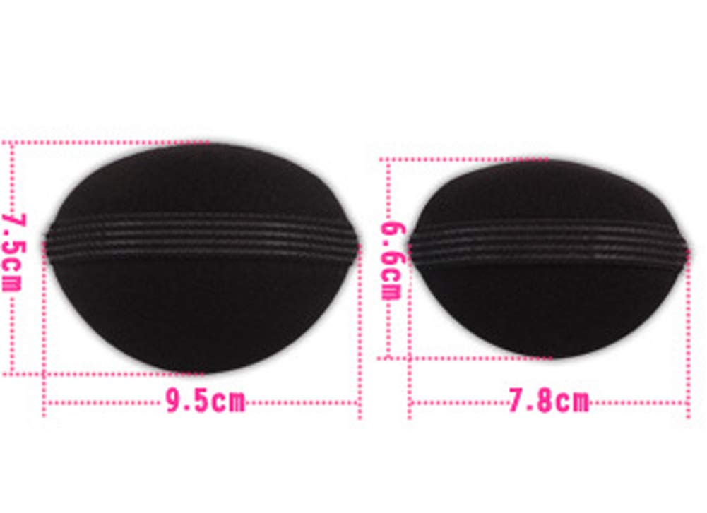 2PCS Black Invisible Sponge Bump It Up Volume Hair Base Styling Insert Tool Fluffy Hair Pad Hair Roo