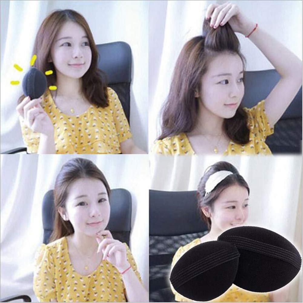 2PCS Black Invisible Sponge Bump It Up Volume Hair Base Styling Insert Tool Fluffy Hair Pad Hair Roo