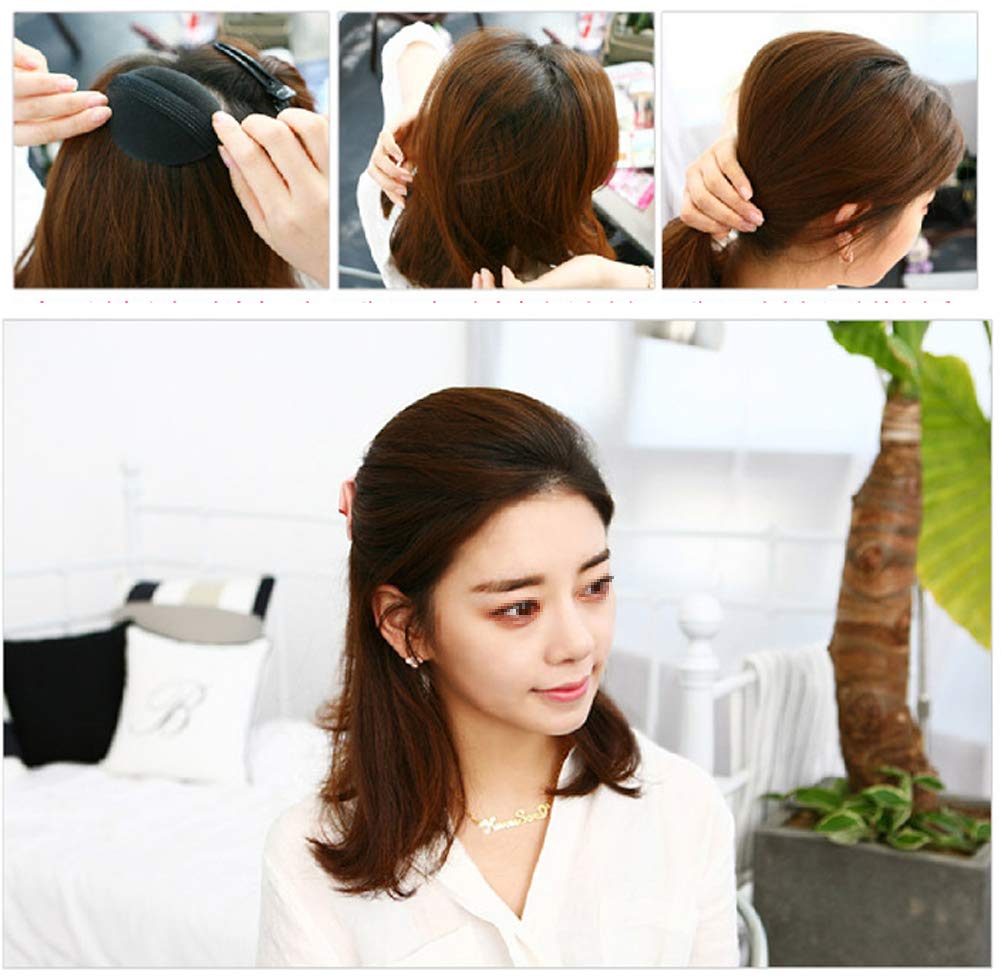 2PCS Black Invisible Sponge Bump It Up Volume Hair Base Styling Insert Tool Fluffy Hair Pad Hair Roo