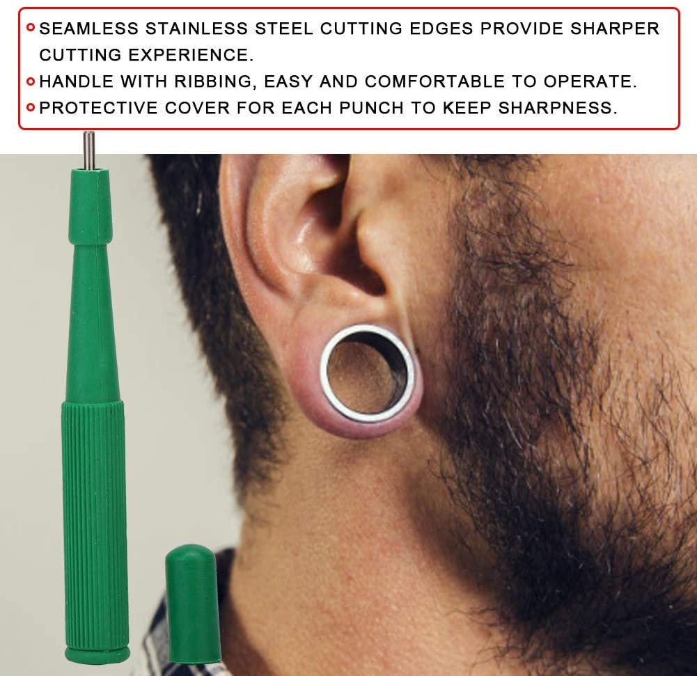 Qinlorgo Disposable Sterilized Biopsy Dermal Punches Stainless Steel Skin Piercing Tool Piercing Sup