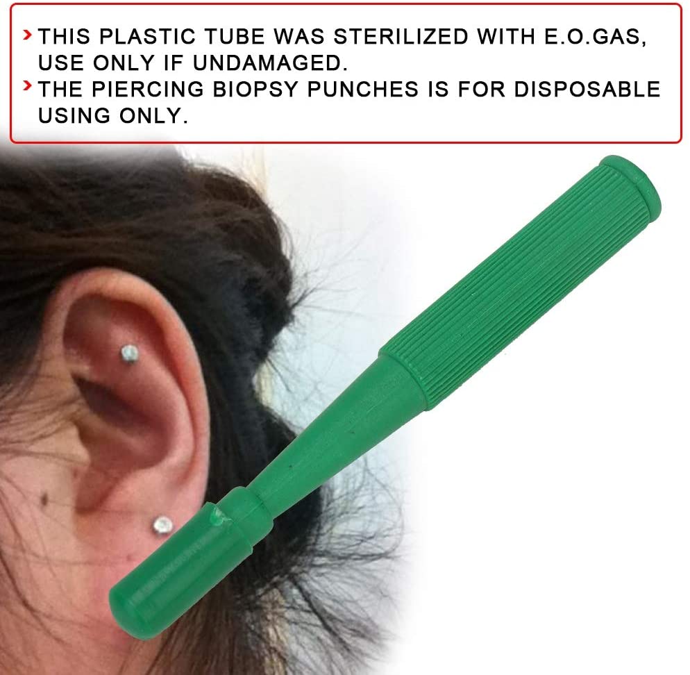 Qinlorgo Disposable Sterilized Biopsy Dermal Punches Stainless Steel Skin Piercing Tool Piercing Sup