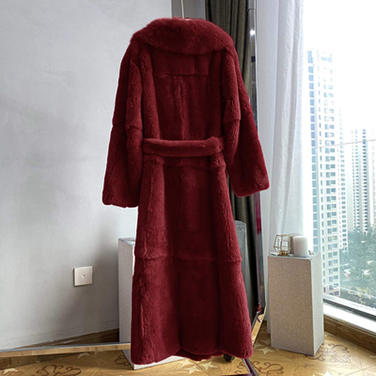 Dosoop Women Winter Warm Luxury Faux Furs Coat Outerwear Long Sleeve Faux Mink Faux Fur Plus Size Ho