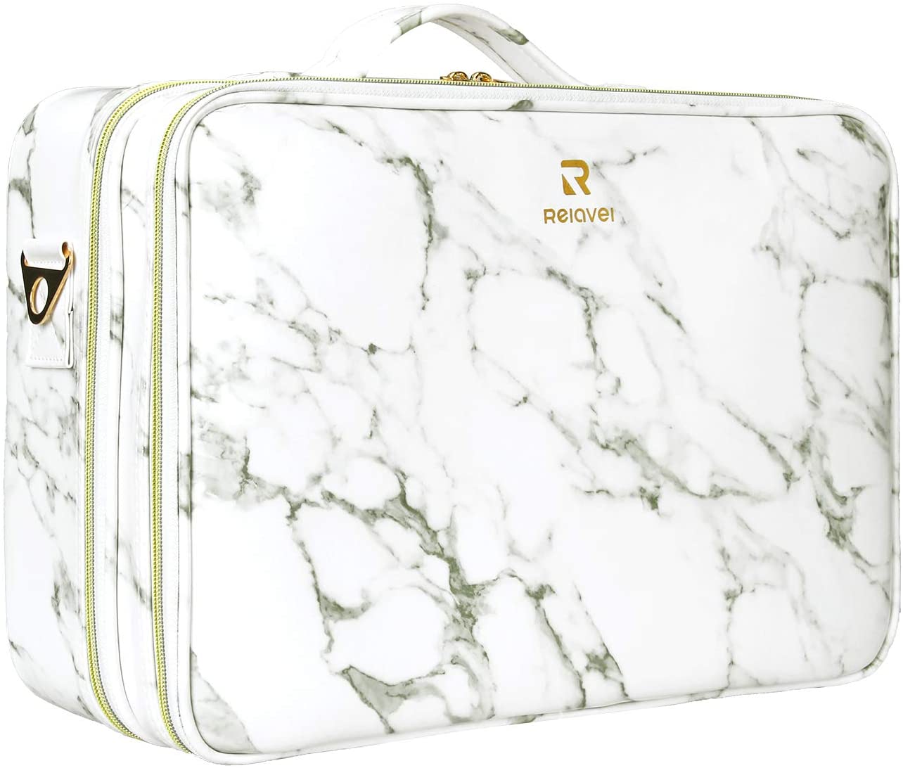 Travel Makeup Case, Chomeiu Makeup Train Case Cosmetics Organizer Bag 3 Layers Professional Artist S