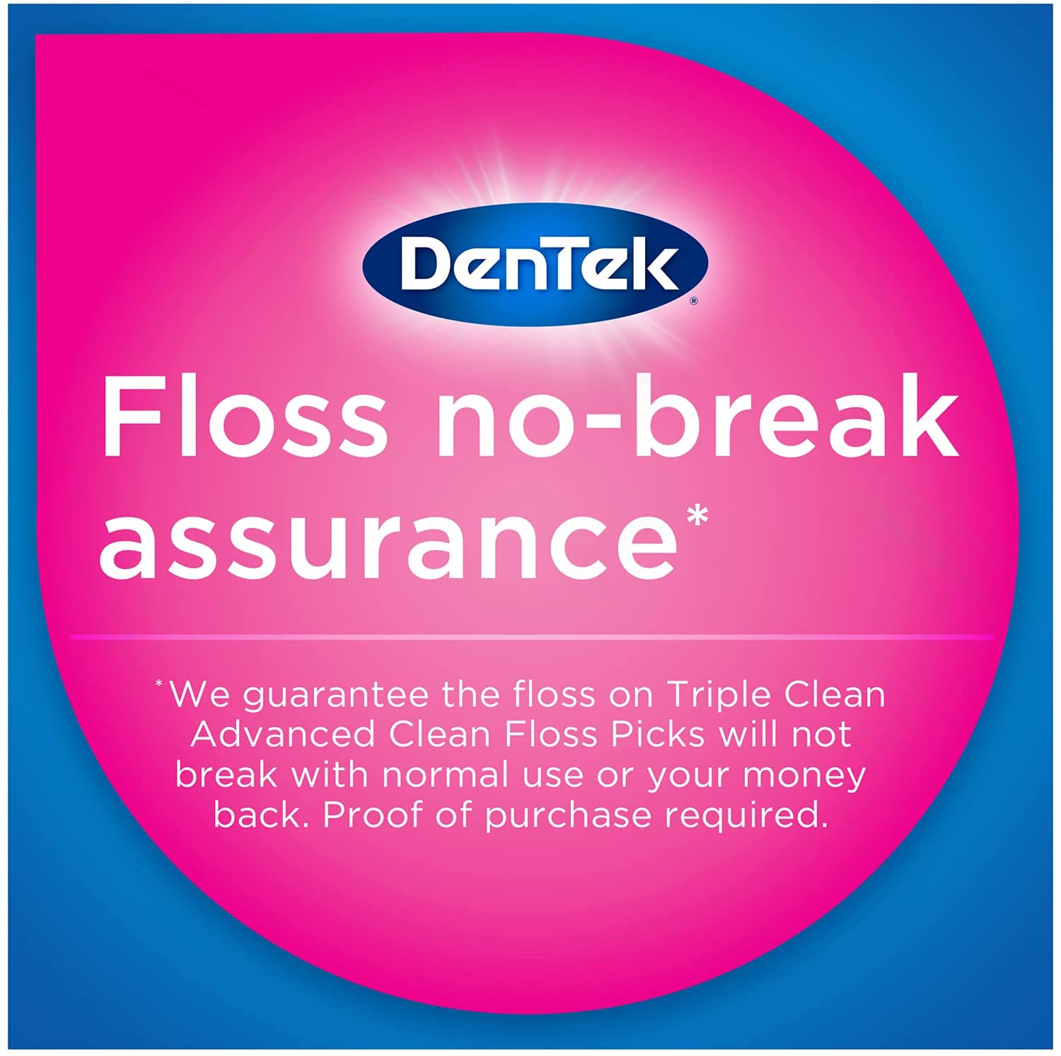 DenTek Triple Clean Advanced Clean Floss Picks, No Break & No Shred