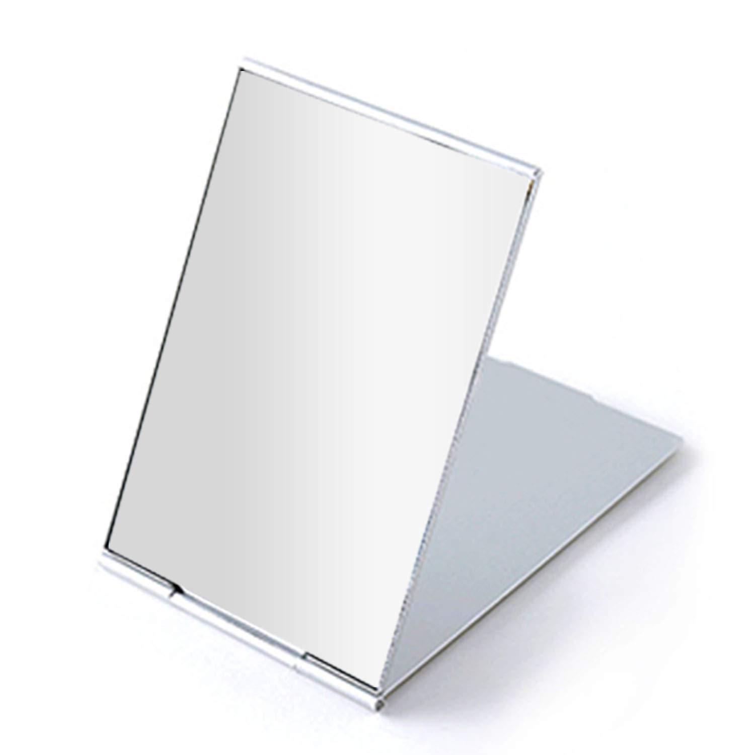 Portable Folding Mirror, Ultra-Slim Durable Makeup Mirror, Small Tabletop Mirror for Travel, Aluminu