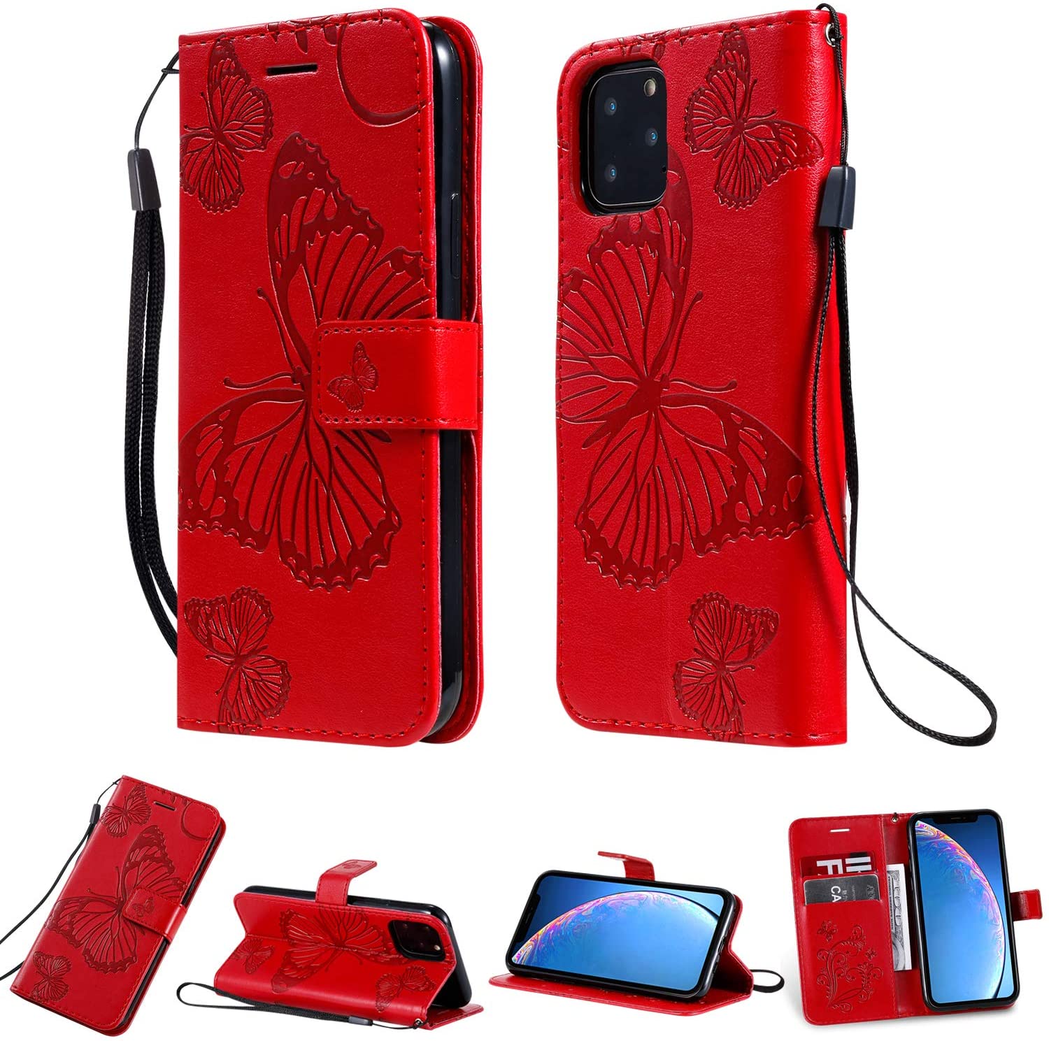 Amocase Wallet Leather Case with 2 in 1 Stylus for iPhone 11 Pro 5.8