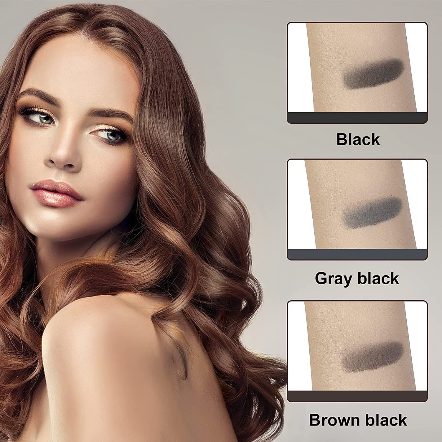One Step Eyebrow Stamp Shaping Kit,Waterproof Eyebrow Stamp Kit,6 Pairs Reusable Eyebrow Stencils,Ey