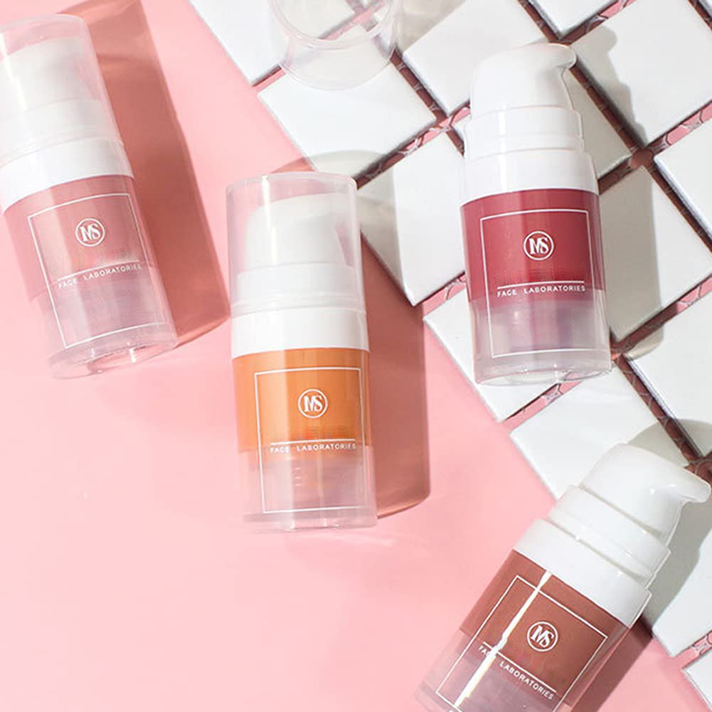 Reddhoon 4 Colors Liquid Blusher for Cheeks, Waterproof Long Lasting Cheek Contour Blushes, Lightwei