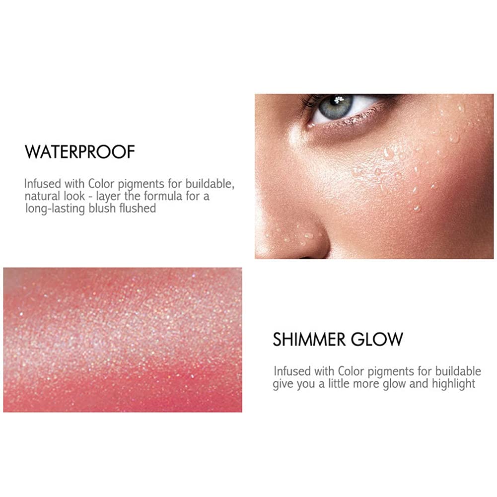 Reddhoon 4 Colors Liquid Blusher for Cheeks, Waterproof Long Lasting Cheek Contour Blushes, Lightwei
