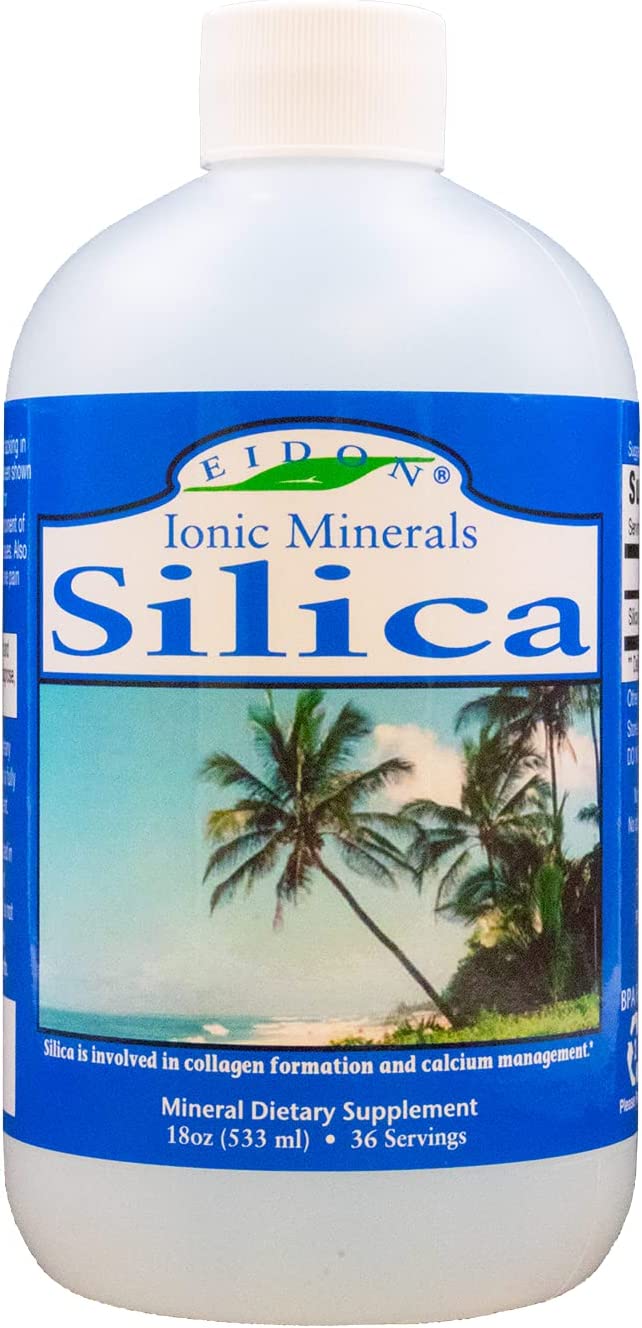 Eidon Liquid Silica Mineral Supplement - Silica for Hair & Collagen Production, Vegan, Gluten-Free, 