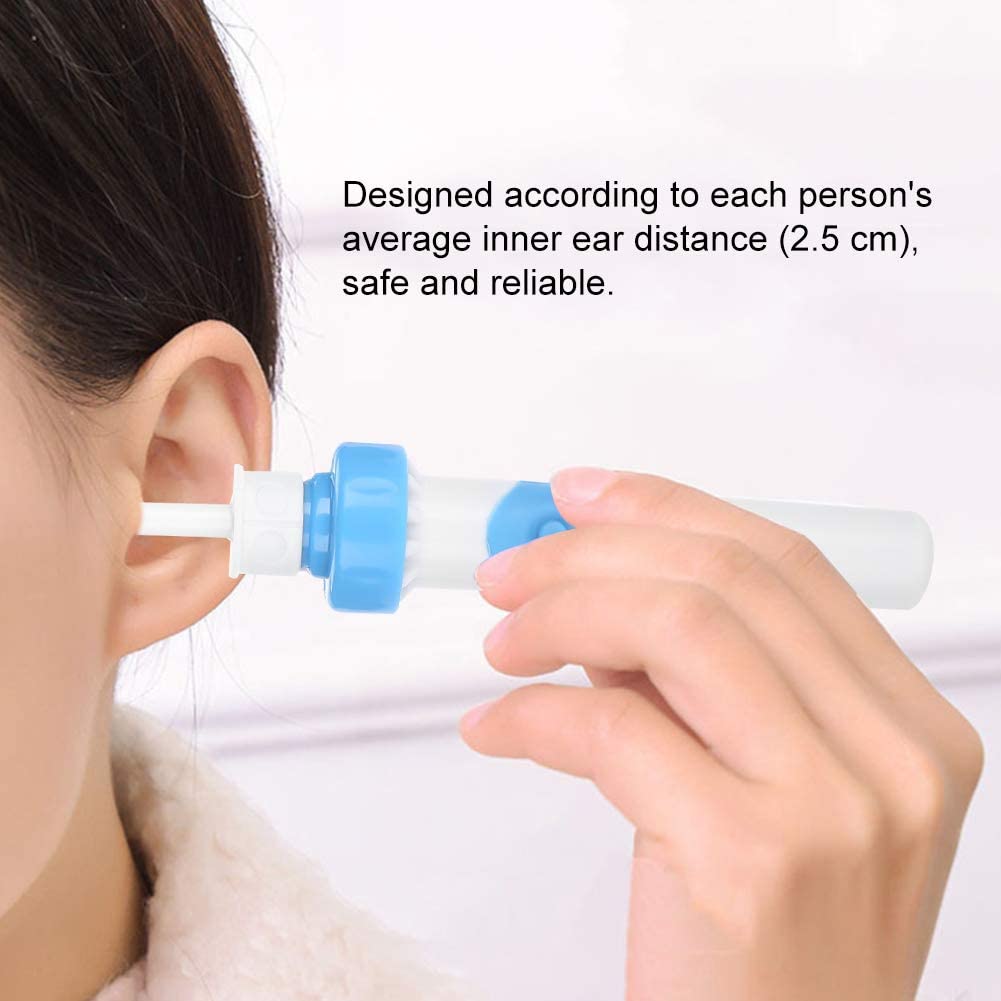 Electric Earpick, Ear Cleaner Earwax Remover Safe Electric Vacuum Ear Cleaning Tool for Kidsadults,E