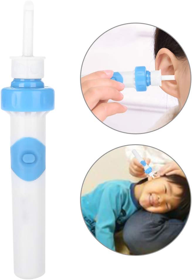 Electric Earpick, Ear Cleaner Earwax Remover Safe Electric Vacuum Ear Cleaning Tool for Kidsadults,E