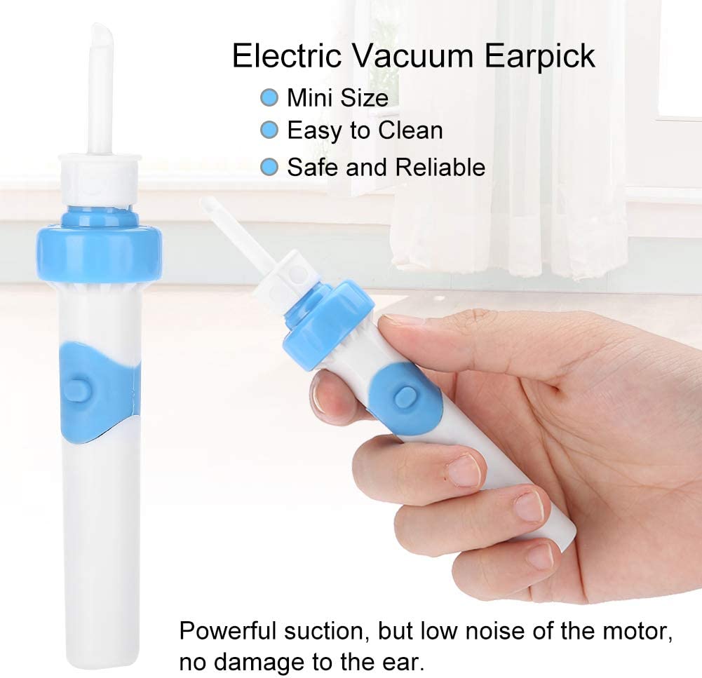 Electric Earpick, Ear Cleaner Earwax Remover Safe Electric Vacuum Ear Cleaning Tool for Kidsadults,E