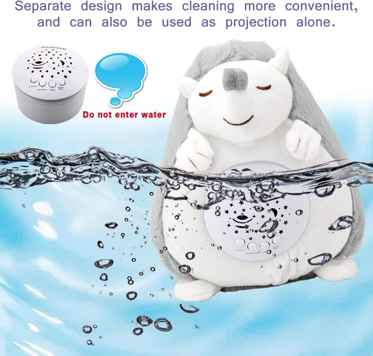 Stuffed Animal Projection,Unicorn Star Projector Night Light for Kids,Lullabies Sounds Sleep Aid Plu