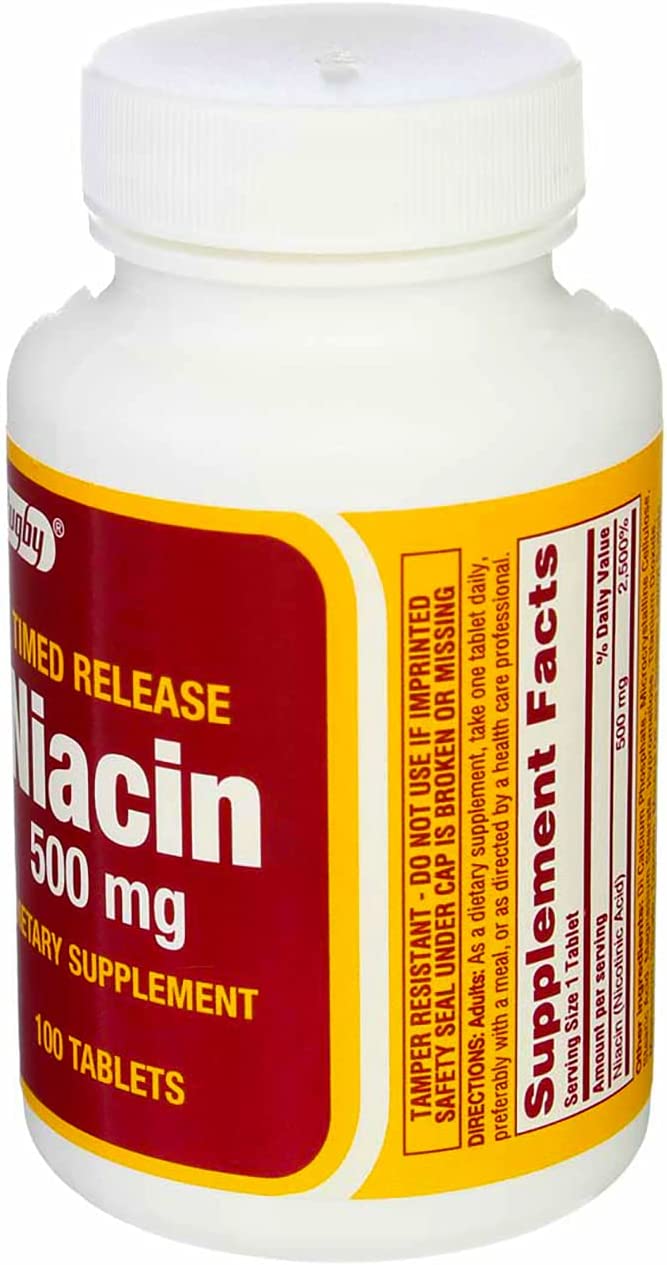 Rugby Niacin 500mg Timed Release Captabs 100ct (3)