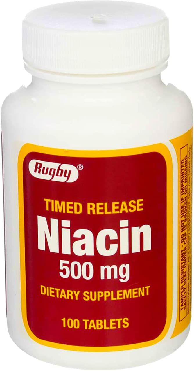 Rugby Niacin 500mg Timed Release Captabs 100ct (3)