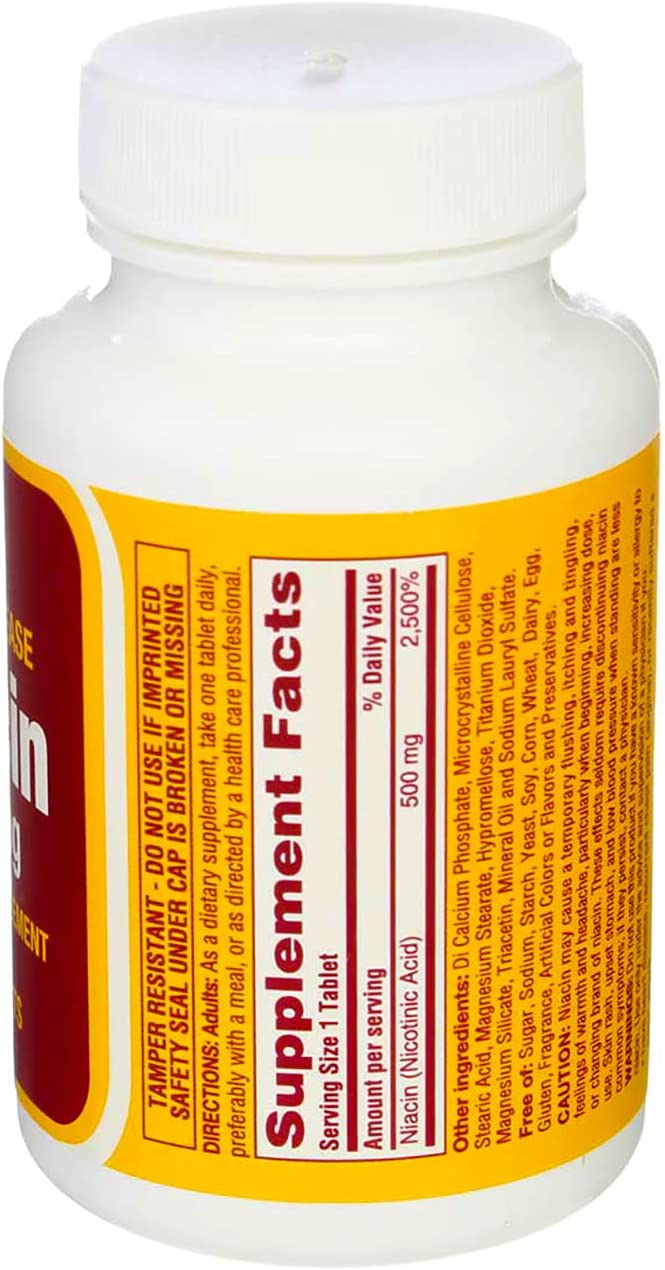 Rugby Niacin 500mg Timed Release Captabs 100ct (3)
