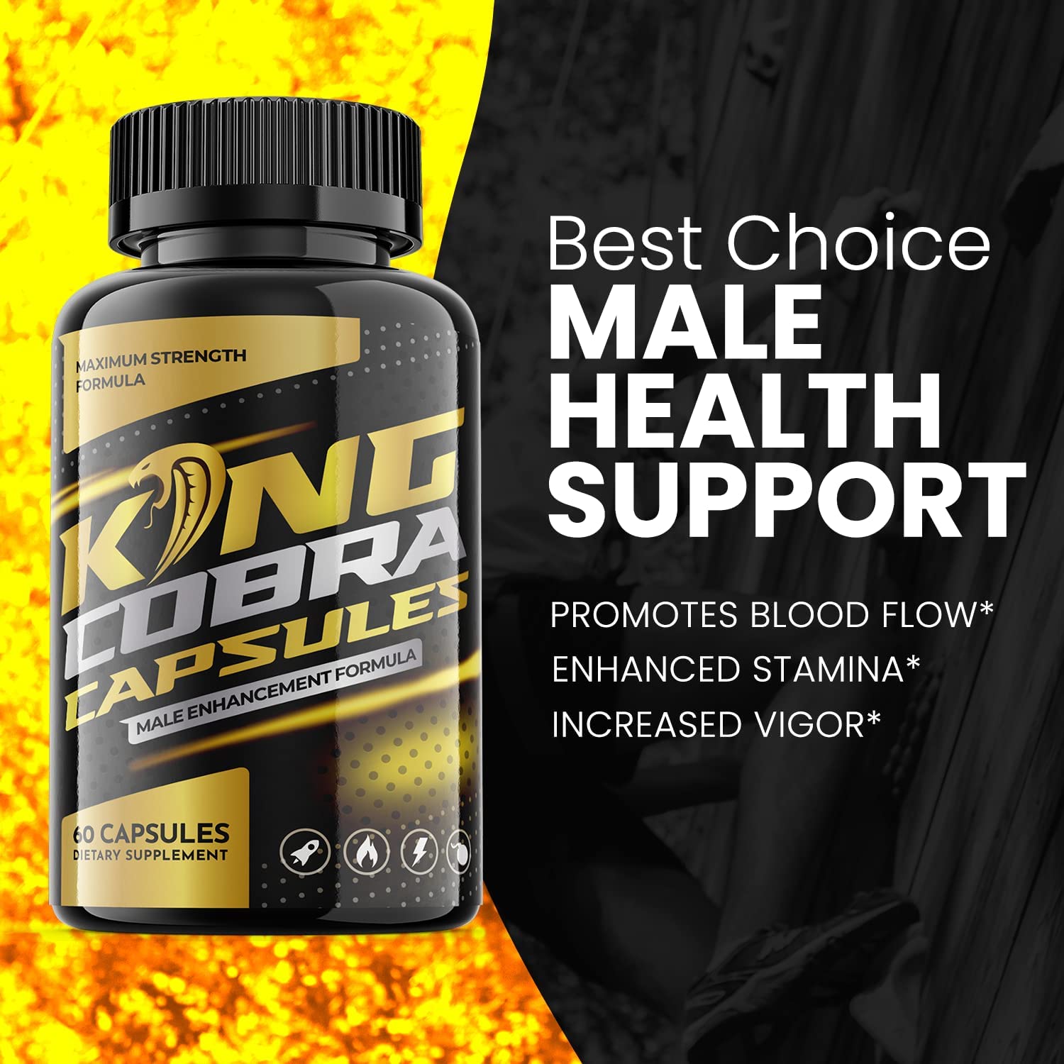 King Cobra Gummies Pills for Men (1 Pack)