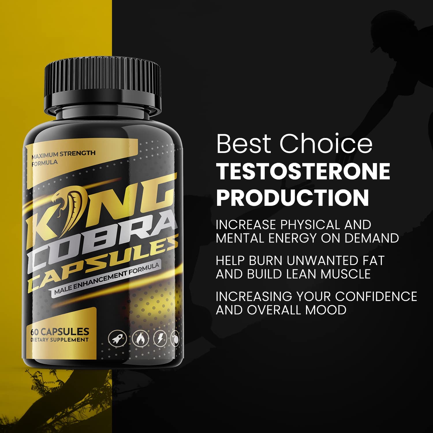 King Cobra Gummies Pills for Men (1 Pack)