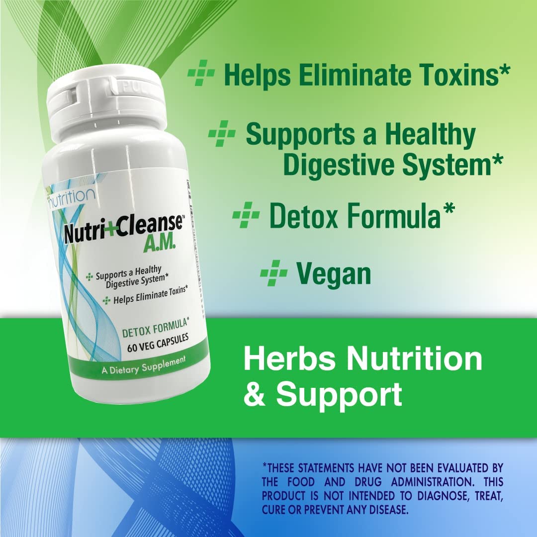 Nutri Plus Fit +Cleanse A.M. Detox Formula 60 Veg Capsules