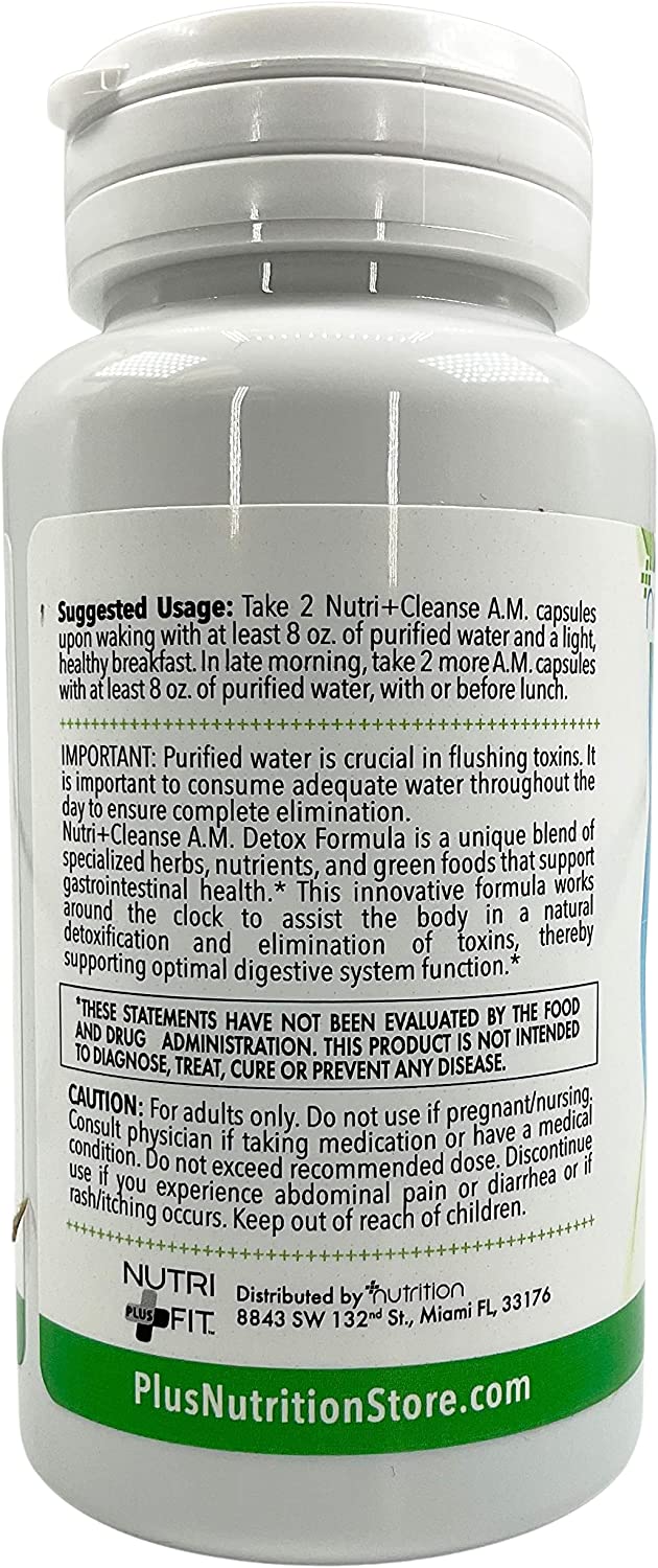 Nutri Plus Fit +Cleanse A.M. Detox Formula 60 Veg Capsules