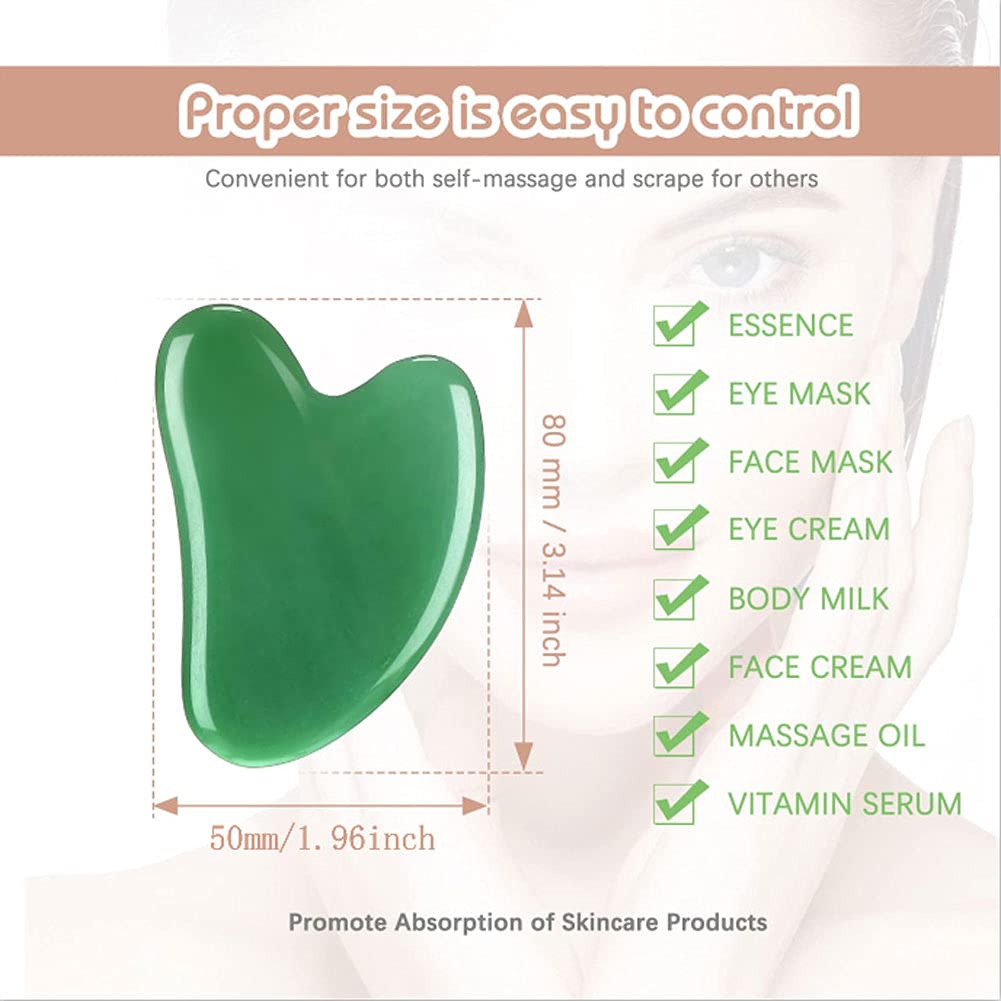 HE&DONG Gua Sha Massage Tool For Facial Beauty Pink Natural Jade Gua Sha Stone Massage Tool For Musc