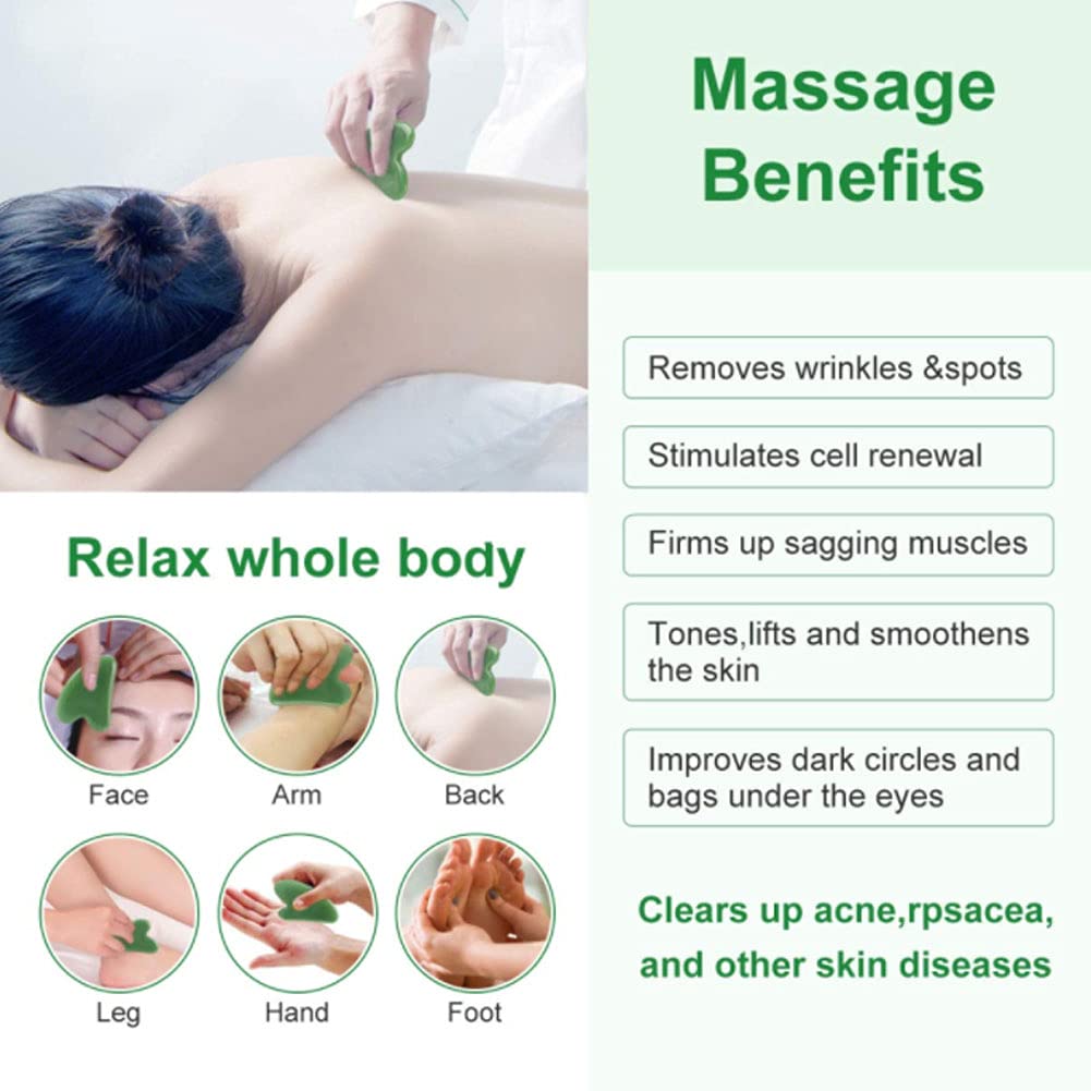 HE&DONG Gua Sha Massage Tool For Facial Beauty Pink Natural Jade Gua Sha Stone Massage Tool For Musc