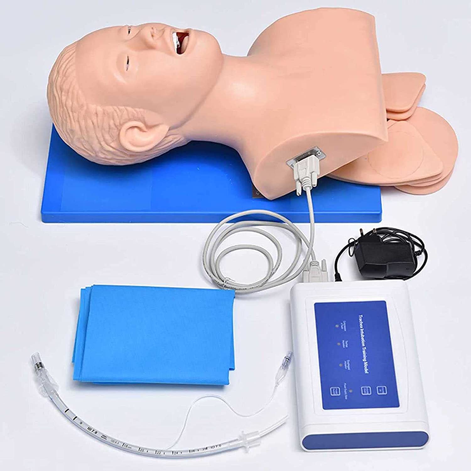 YmnFI Electronic Adult Intubation PVC Manikin Teaching Model, Teaching Model Tracheal Intubation Ope