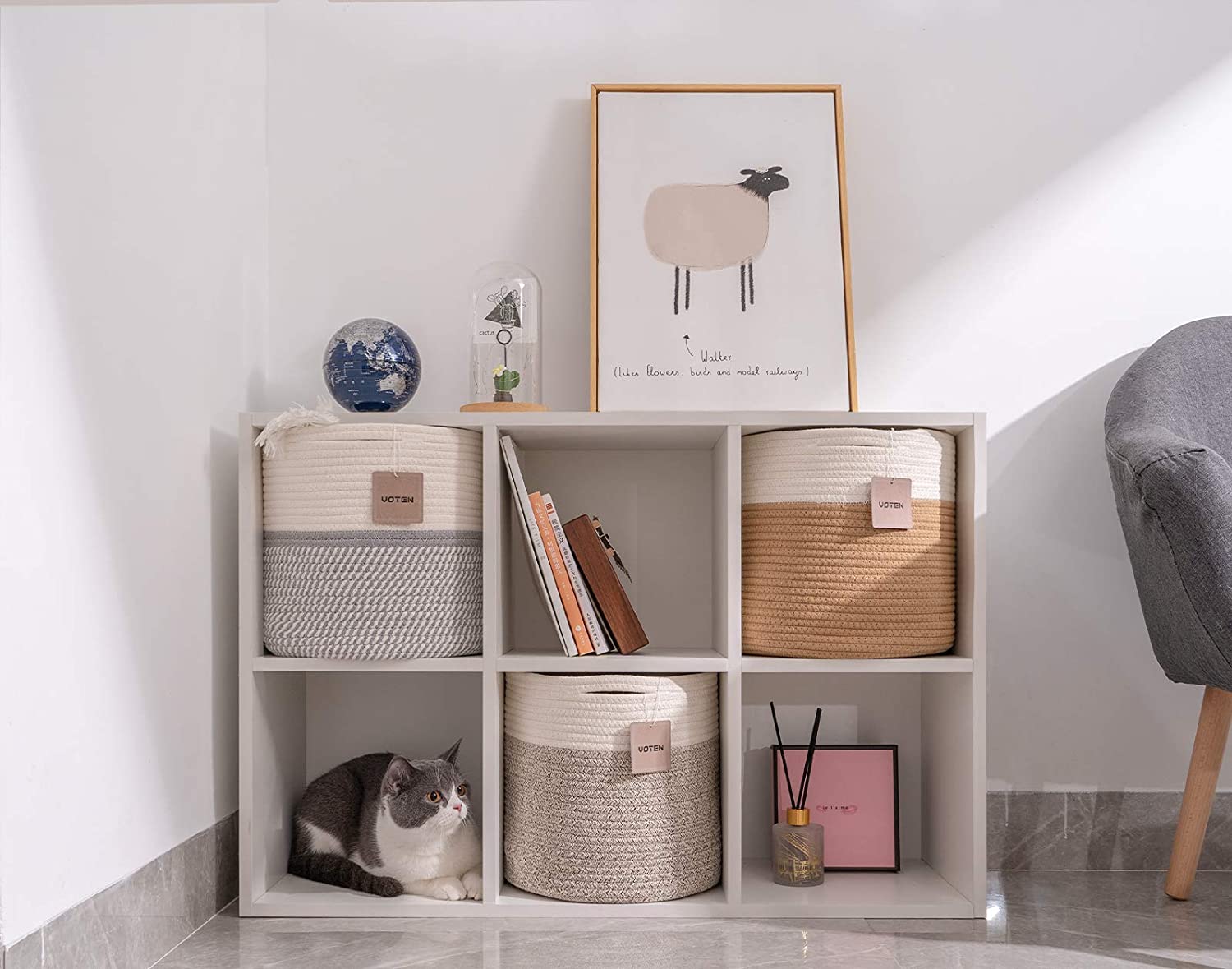 voten Cube Storage Baksets Bins 11x11\xe2\x80\x99\xe2\x80\x99 Fit 12x12\xe2\x80\x99\xe2\x80\x99 Cube