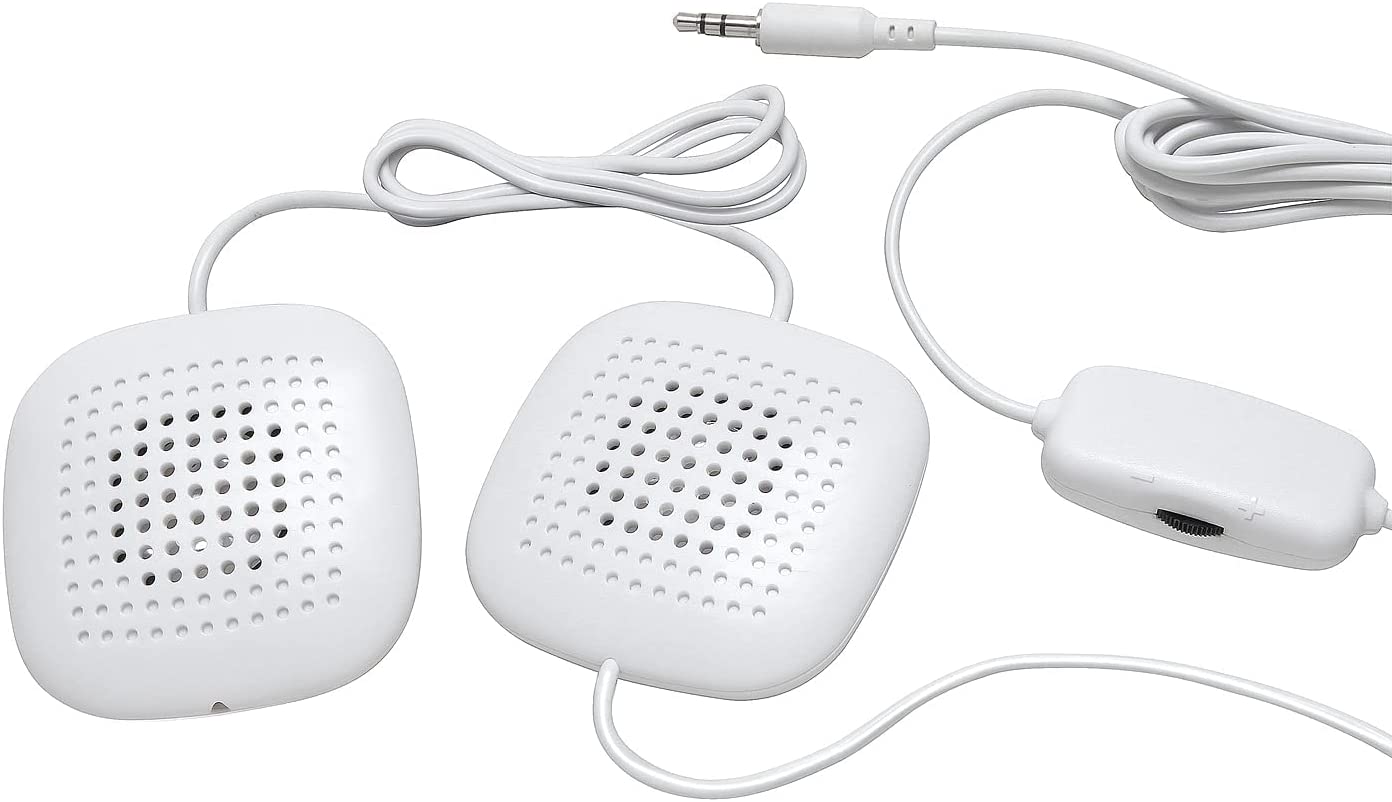 Sound Oasis SP-101 Sleep Therapy Pillow Speakers with in-Live Volume Control, White