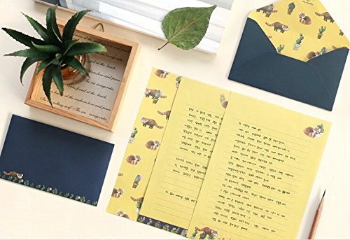 IMagicoo 48 Cute Lovely Writing Stationery Paper Letter Set with 24 Envelope/Envelope Seal Sticker (