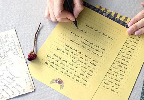 IMagicoo 48 Cute Lovely Writing Stationery Paper Letter Set with 24 Envelope/Envelope Seal Sticker (