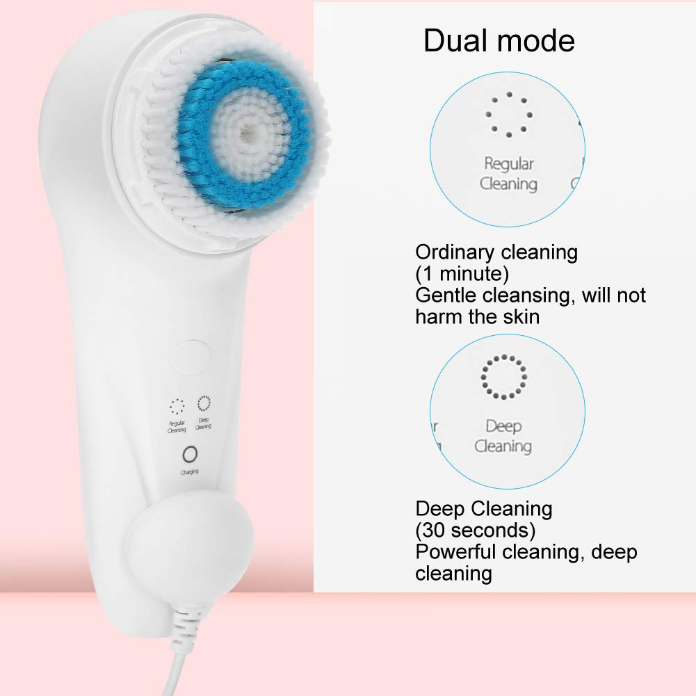 Electric Facial Cleansing Brush, Dual Mode Waterproof Convenient Sonic Micro‑Vibration Massage Fac
